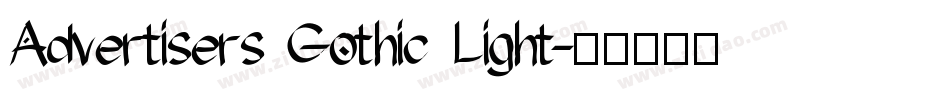 Advertisers Gothic Light字体转换